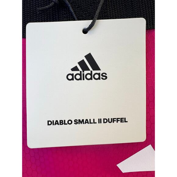 Adidas Diablo Small Duffel Bag Bold Pink/Black/White NWT - Picture 14 of 15